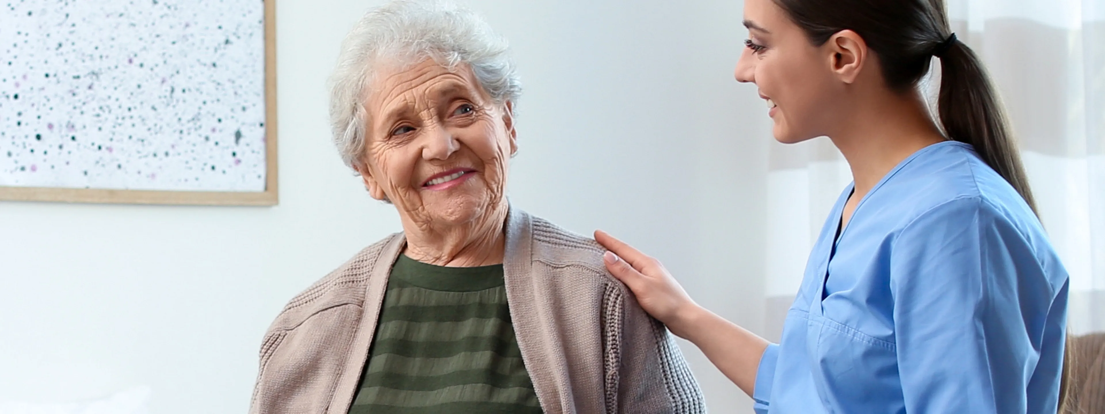 Image of a nurse comforting a patient